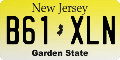 NJ license plate B61XLN