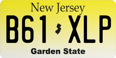 NJ license plate B61XLP