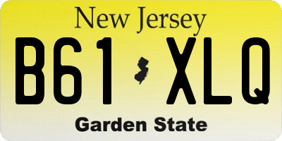 NJ license plate B61XLQ