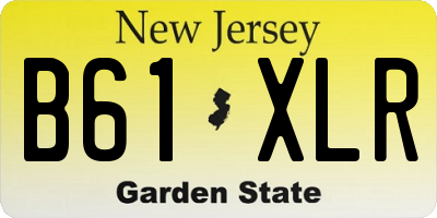 NJ license plate B61XLR