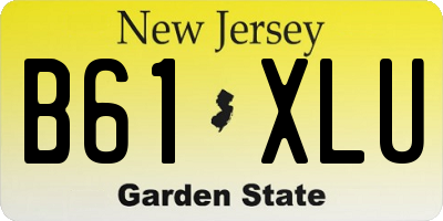 NJ license plate B61XLU