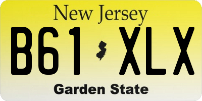 NJ license plate B61XLX