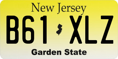 NJ license plate B61XLZ