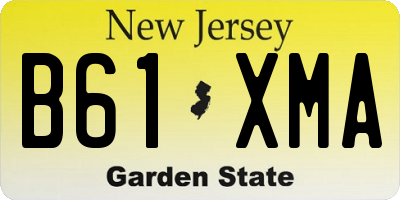 NJ license plate B61XMA