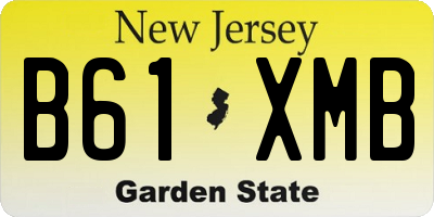 NJ license plate B61XMB