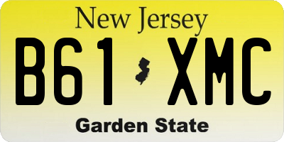 NJ license plate B61XMC