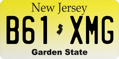 NJ license plate B61XMG