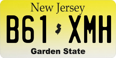 NJ license plate B61XMH