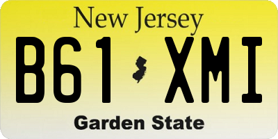 NJ license plate B61XMI