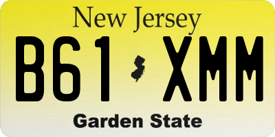 NJ license plate B61XMM