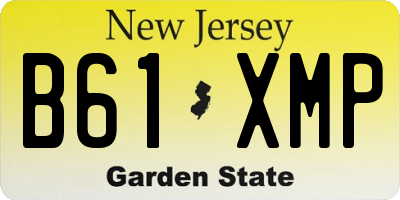 NJ license plate B61XMP