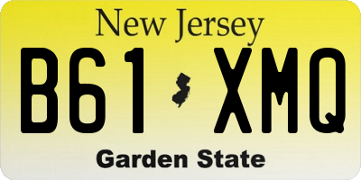 NJ license plate B61XMQ
