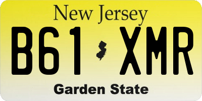 NJ license plate B61XMR