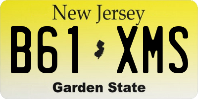 NJ license plate B61XMS