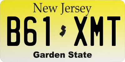 NJ license plate B61XMT