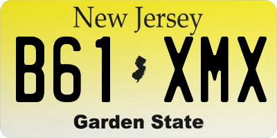 NJ license plate B61XMX