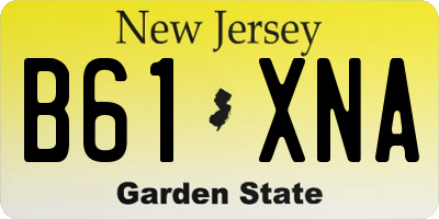 NJ license plate B61XNA