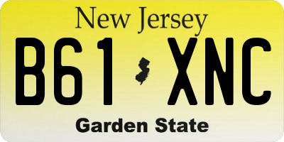 NJ license plate B61XNC