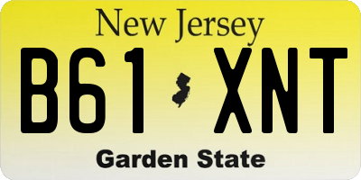 NJ license plate B61XNT