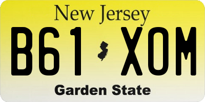 NJ license plate B61XOM