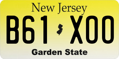 NJ license plate B61XOO