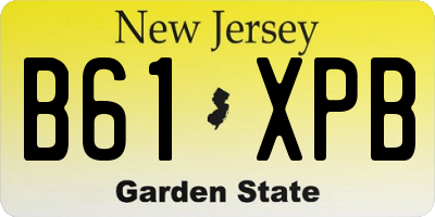NJ license plate B61XPB