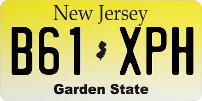 NJ license plate B61XPH