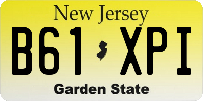 NJ license plate B61XPI