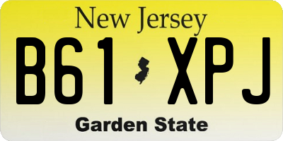 NJ license plate B61XPJ