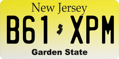 NJ license plate B61XPM