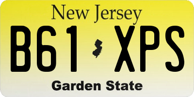 NJ license plate B61XPS
