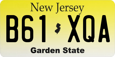 NJ license plate B61XQA