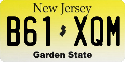NJ license plate B61XQM