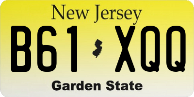 NJ license plate B61XQQ
