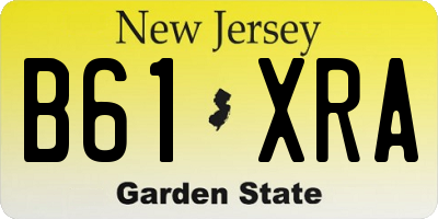 NJ license plate B61XRA