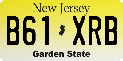NJ license plate B61XRB