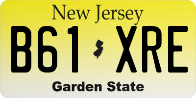 NJ license plate B61XRE
