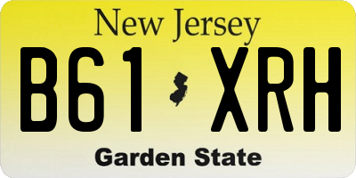 NJ license plate B61XRH