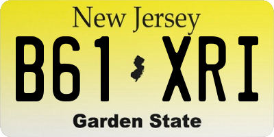 NJ license plate B61XRI