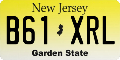NJ license plate B61XRL