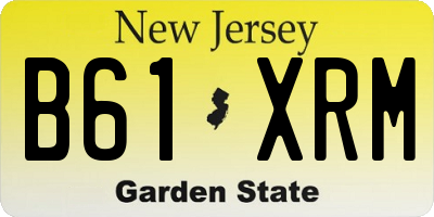 NJ license plate B61XRM