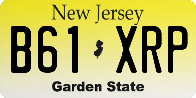 NJ license plate B61XRP