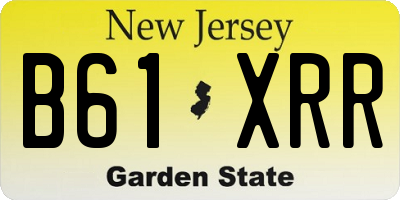 NJ license plate B61XRR