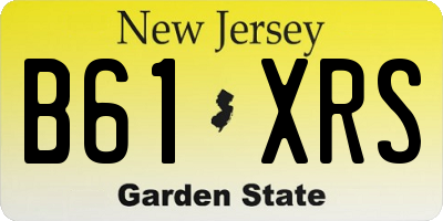 NJ license plate B61XRS