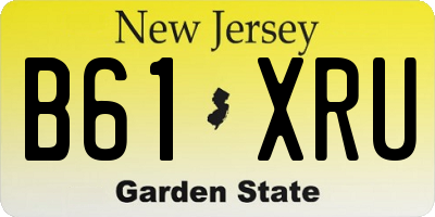NJ license plate B61XRU