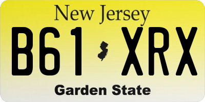 NJ license plate B61XRX