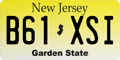 NJ license plate B61XSI