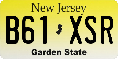 NJ license plate B61XSR