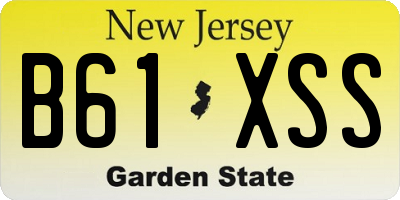 NJ license plate B61XSS