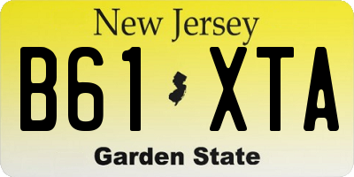 NJ license plate B61XTA